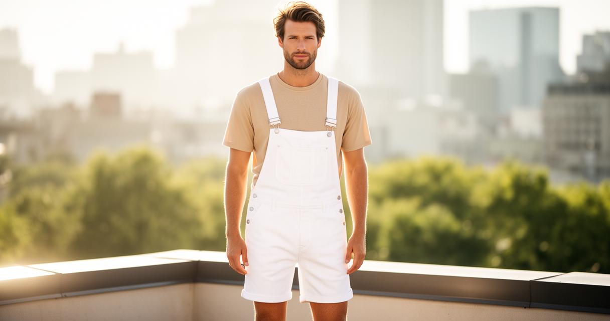 Look du jour : Associer la Salopette Short Blanche Spirit Homme avec style et originalité
